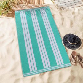 Striped Oversized Cabana Cotton Beach Towel Sets (Quantity: 1 Towel, Color: Mint)