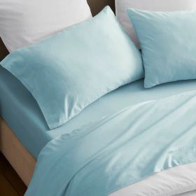 Carmen 100% Cotton Relaxed Wash Pillowcase Set (Color: Blue, size: King)