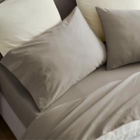 Carmen 100% Cotton Relaxed Wash Pillowcase Set (Color: Taupe, size: King)
