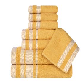 Hays Cotton Medium Weight 8 Piece Assorted Bathroom Towel Set (Color: Gold, size: 8 Piece Towel Set)
