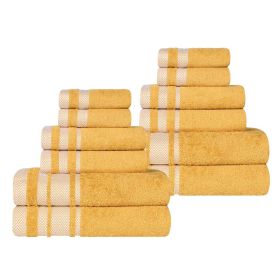 Hays Cotton Medium Weight 12 Piece Assorted Bathroom Towel Set (Color: Gold, size: 12 Piece Towel Set)