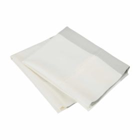 Cotton Blend Cabana Stripe 2 Piece Pillowcase Set (Color: White, size: Standard)