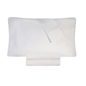Cotton Percale 300 Thread Count Solid 2 Piece Pillowcase Set (Color: White, size: King)