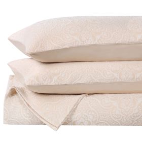Floral Matelassé 3-Piece Bedspread and Pillow Sham Set – Enzy Medium Weight (Color: Ivory, size: Full)