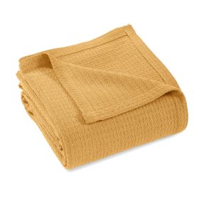 100% Cotton Waffle Blanket – Cooling Waffle Weave, Lightweight & Breathable (Color: Sahara, size: King)