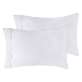 Modal from Beechwood 300 Thread Count Solid 2 Piece Pillowcase Set (Color: White, size: King)
