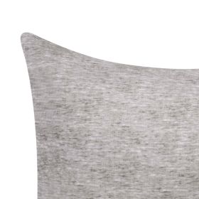 Superior Melange Flannel Cotton Two-Toned Fuzzy Pillowcases, Set of 2 (Color: Charcoal, size: Standard)